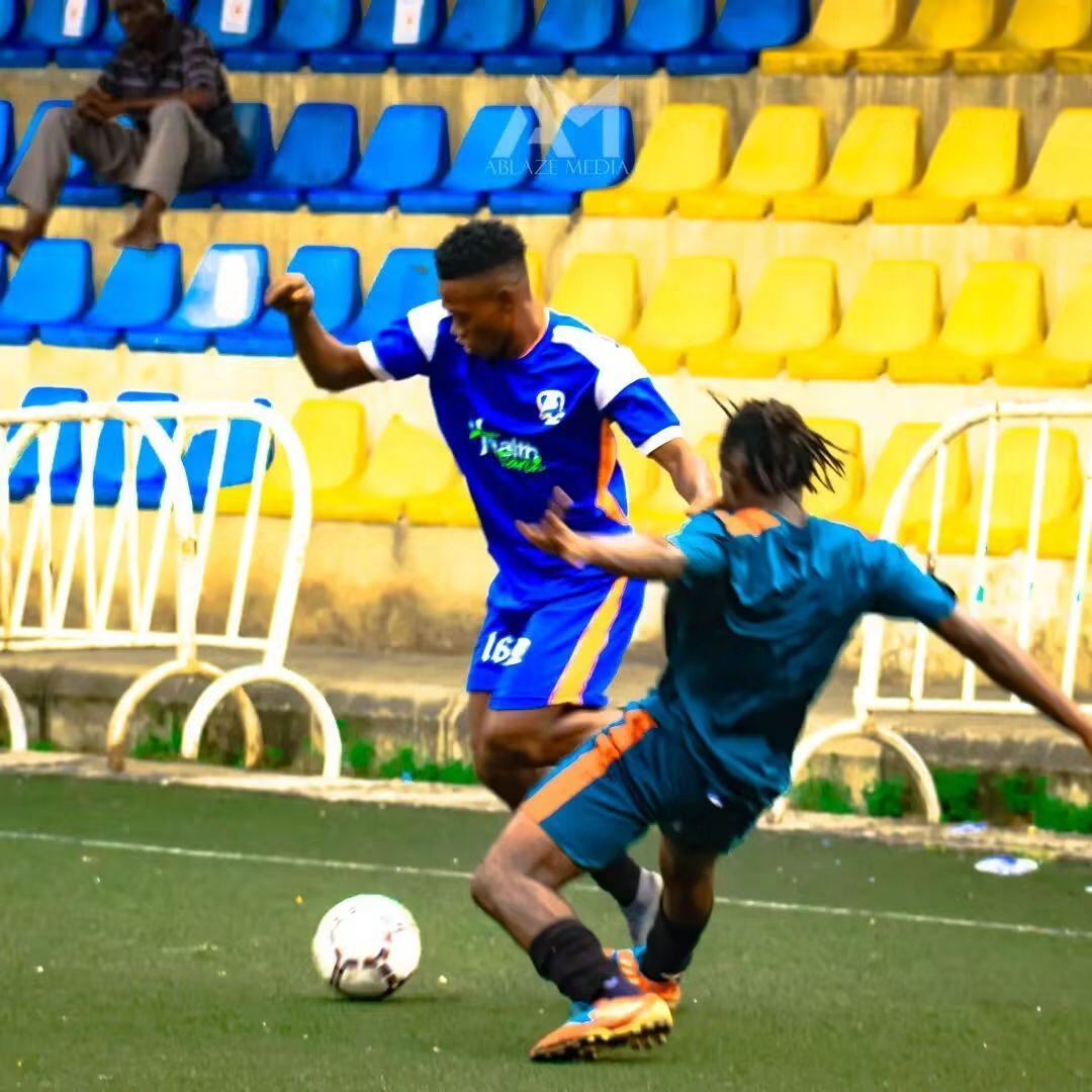 Skipping Past The Defender — G12 Football Club Matchday, Lagos Island