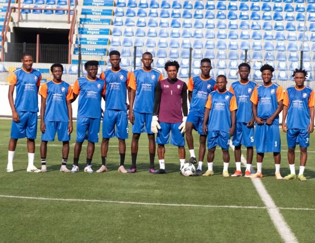 Squad Line-Up, Blue & Orange Kit — G12 Football Club Matchday, Lagos Island