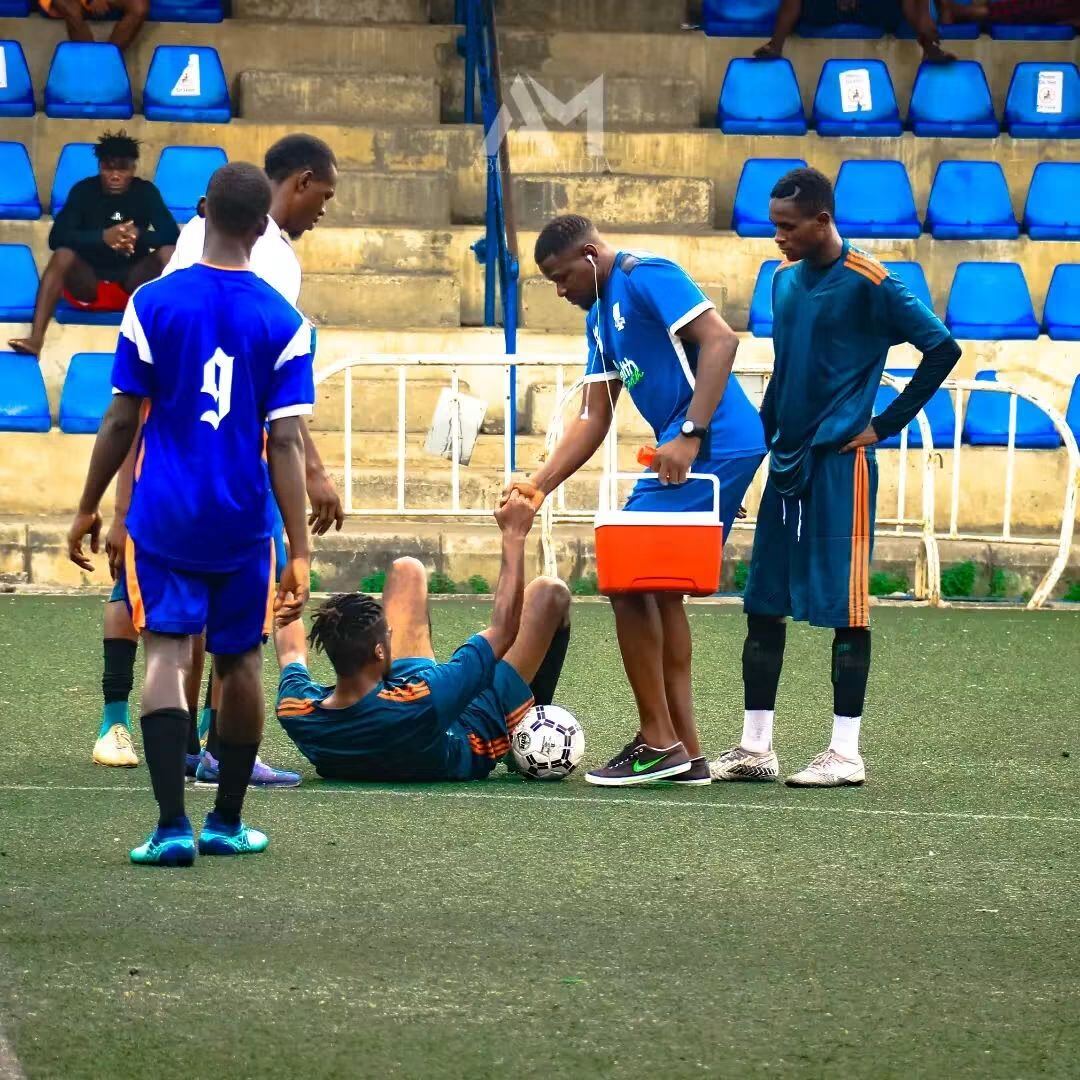 Treatment On The Pitch — G12 Football Club Matchday, Lagos Island