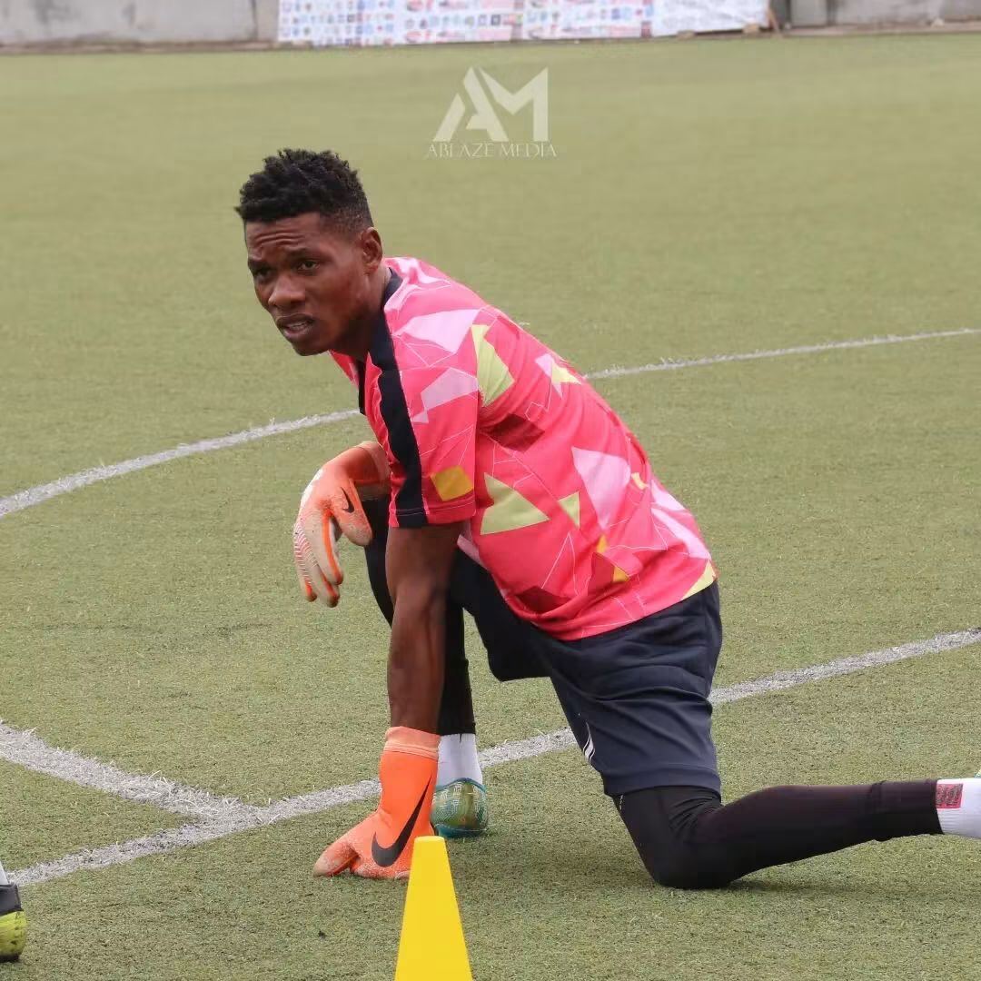 Goalkeeper Ready Stance — G12 Football Club Training, Lagos Island