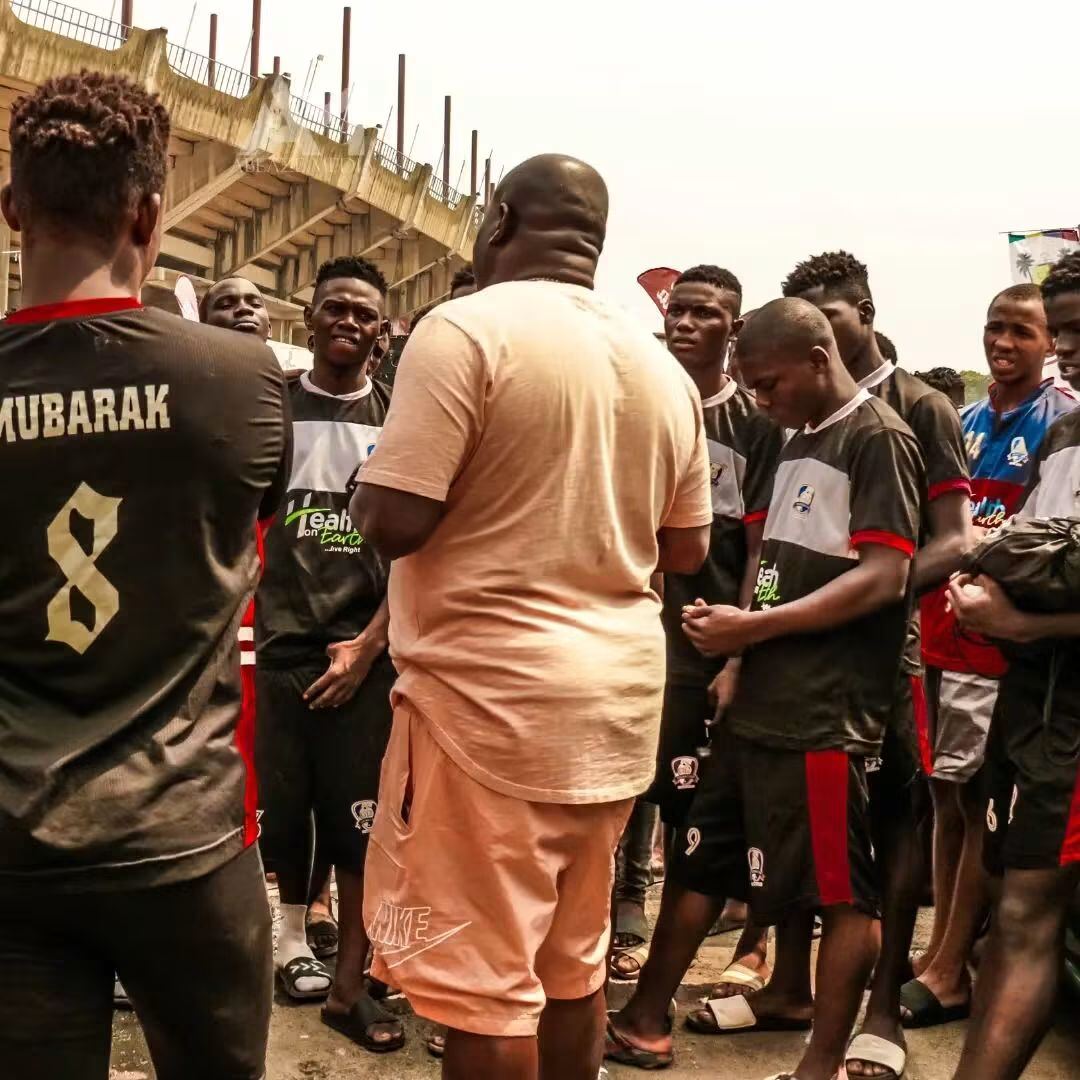 Team Talk, Mubarak Leads Out — G12 Football Club Training, Lagos Island