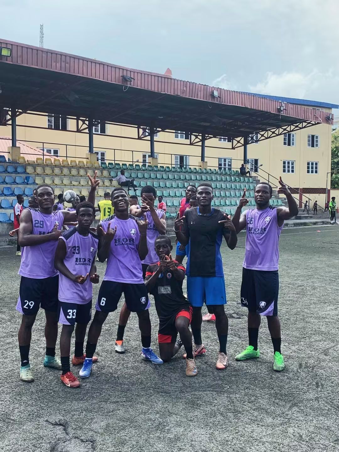 G12 Football Club training session, Lagos Island