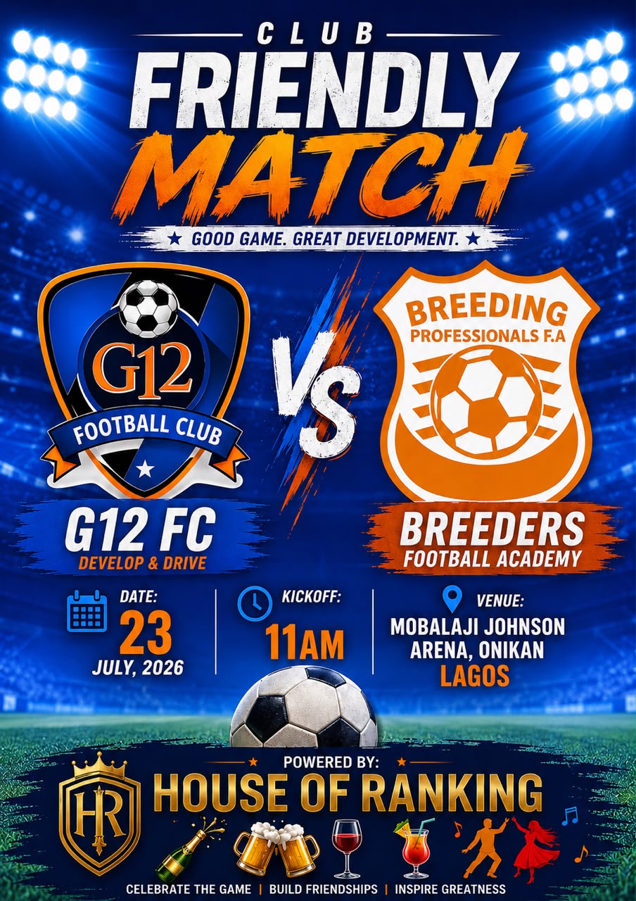 Match Preview: G12 FC vs Breeders Football Academy – Club Friendly
